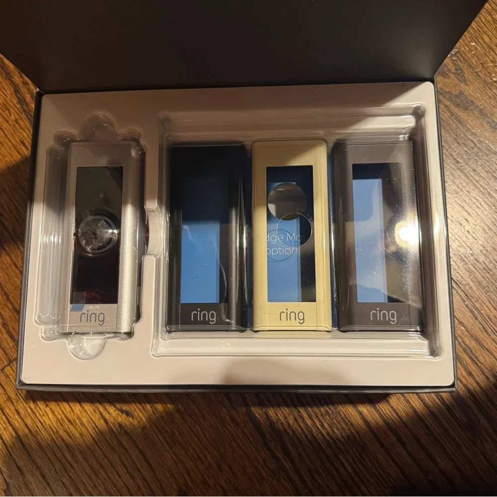 New in box Ring Video Doorbell Pro with Silver and Blue Accents